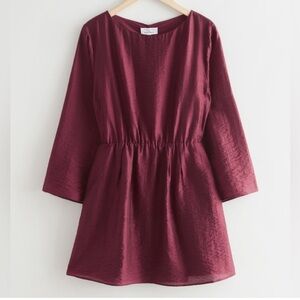 & Other Stories Open Back Mini Dress